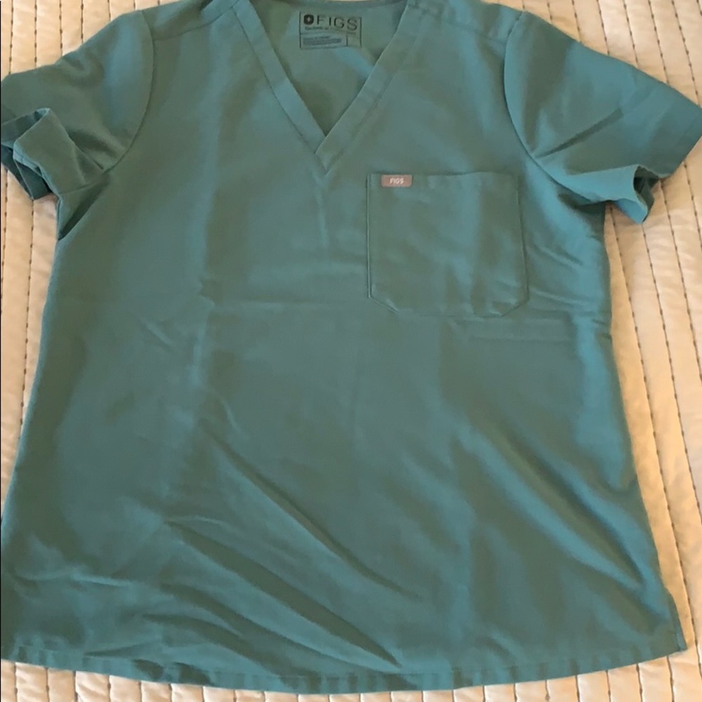 Figs hydrogen green Catarina scrub top size large